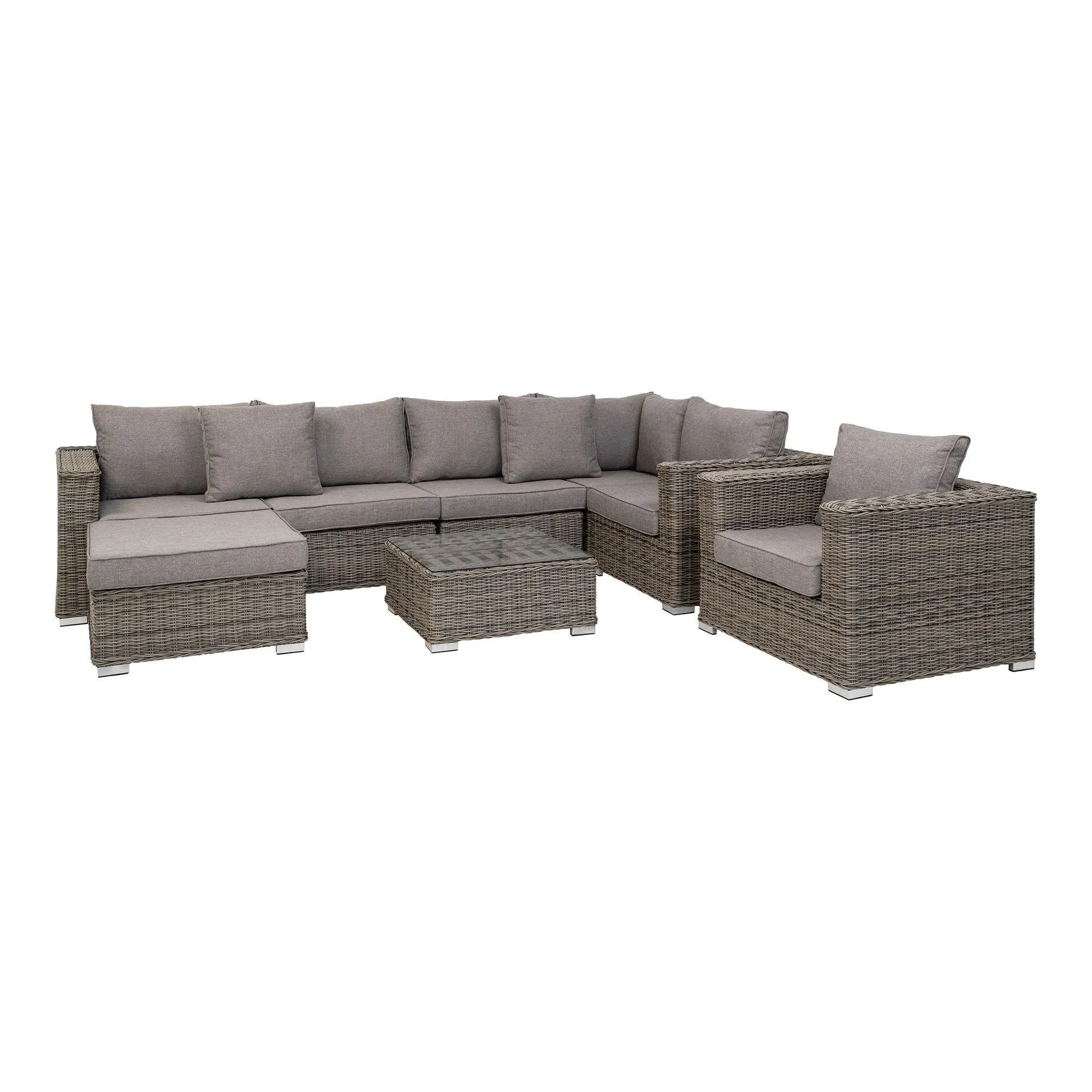Calvi Lounge Set - Kubu, Fabric and Polyrattan