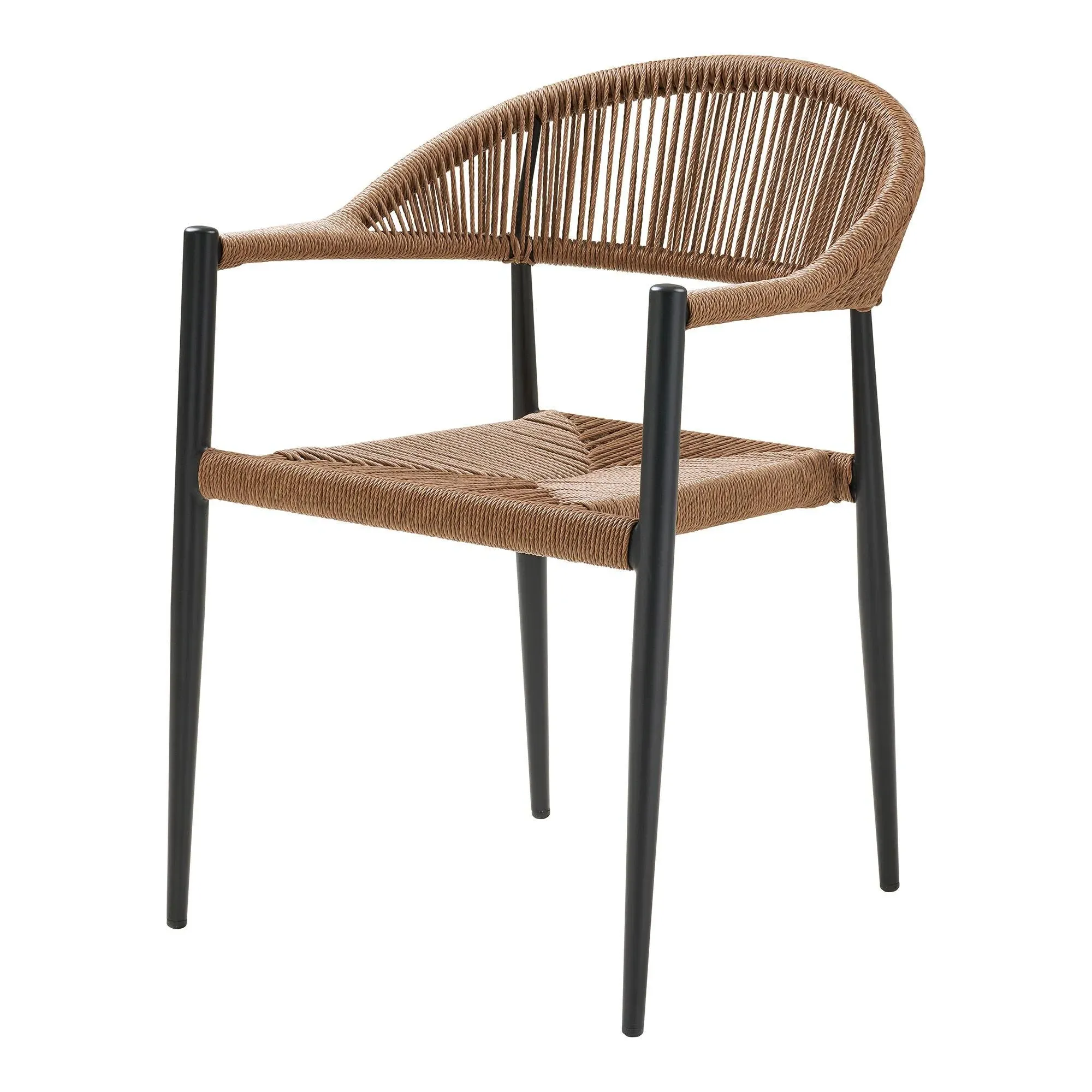 Canari Curved Dining Armchair - Natural, Rattan