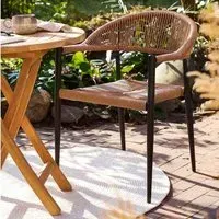 Canari Curved Dining Armchair - Natural, Rattan