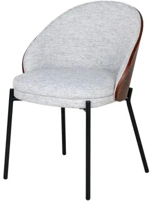 Canelas Fabric Dining Chair - Light Grey