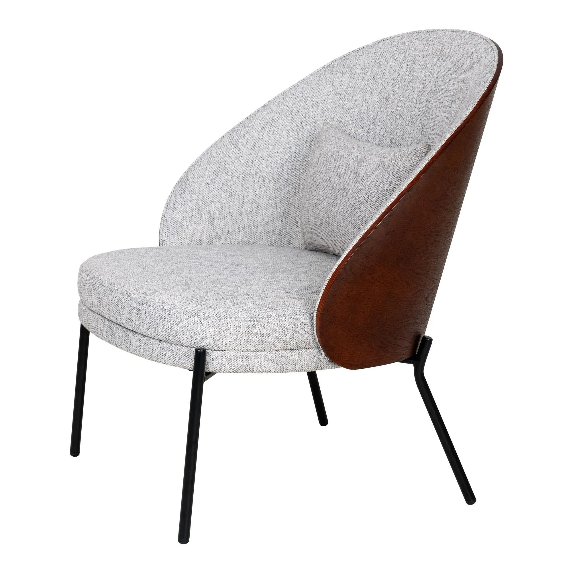 Canelas Lounge Chair - Light Grey, Fabric