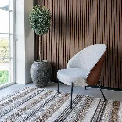 Canelas Lounge Chair - Light Grey, Fabric image