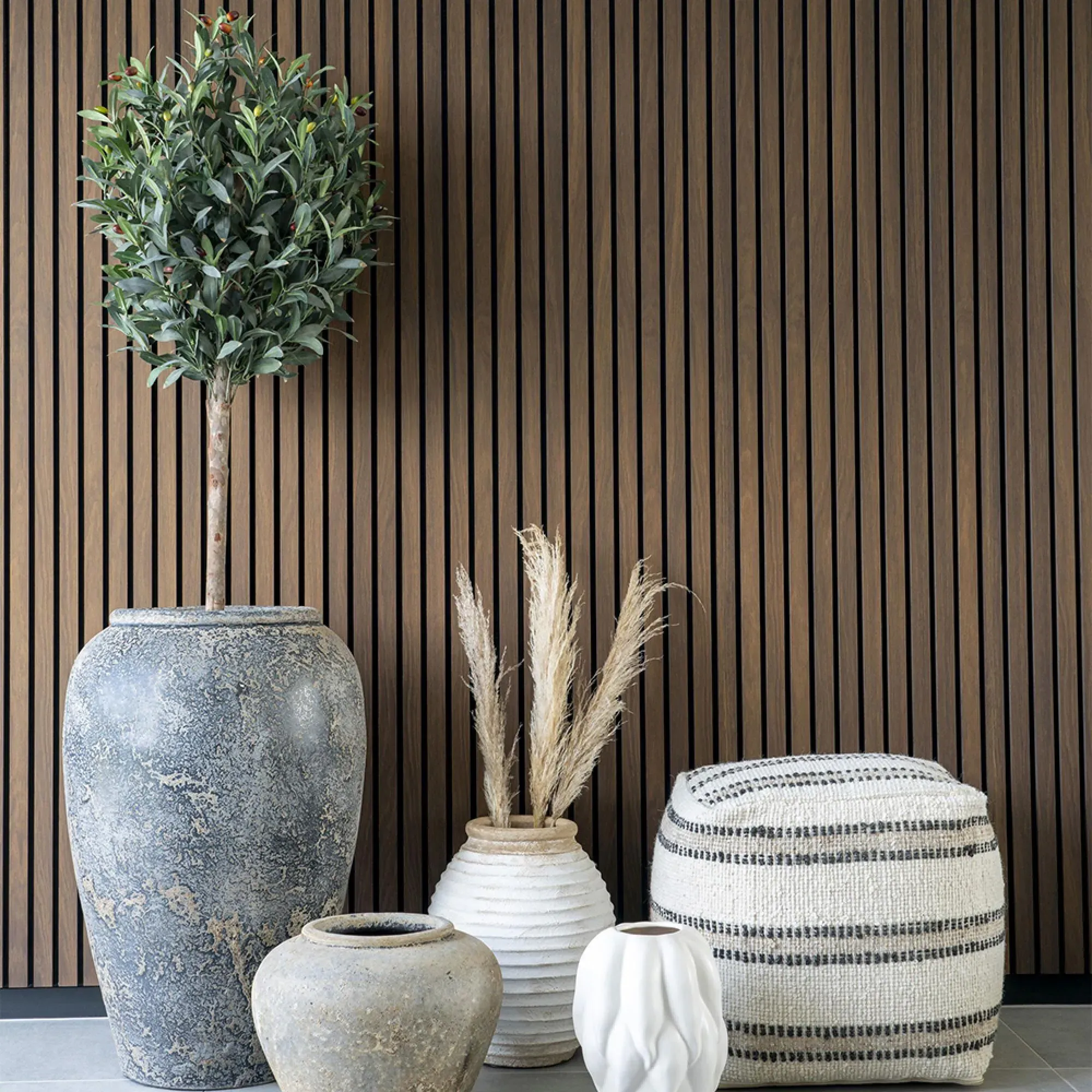 Capelo Large Decoration Pot - Grey, Terracotta