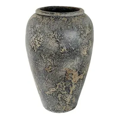 Capelo Medium Decoration Pot - Grey, Terracotta