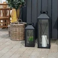 Casa Metal Lantern Set - Black