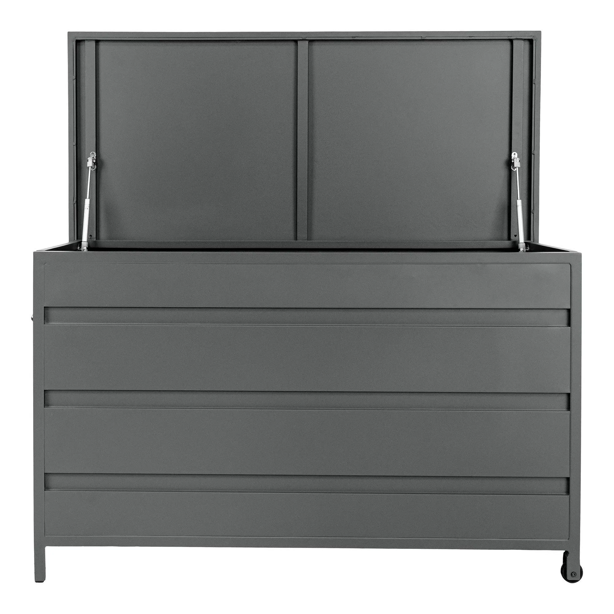 Cassis Large Cushion Box - Grey, Metal
