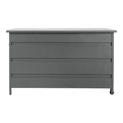 Cassis Large Cushion Box - Grey, Metal