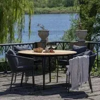 Cleveland Teak 4-Seater Round Garden Dining Set - Natural