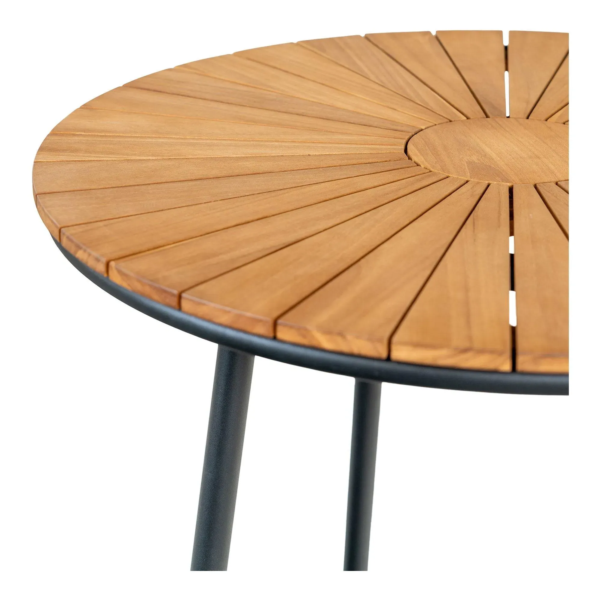 Cleveland Teak Round Garden Dining Table - Natural