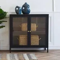Dalby 2 Door Cabinet - Black, Metal