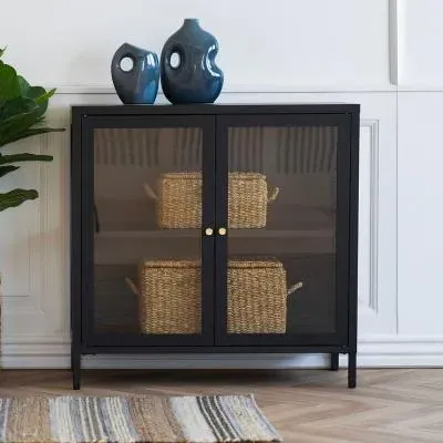 Dalby 2 Door Cabinet - Black, Metal image