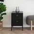 Dalby 2 Drawer Bedside Cabinet - Black, Metal