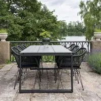 Denver 8 Seater Garden Dining Table - Grey
