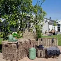 Depok Kubu Rattan Storage Trunk Set of 3 - Grey