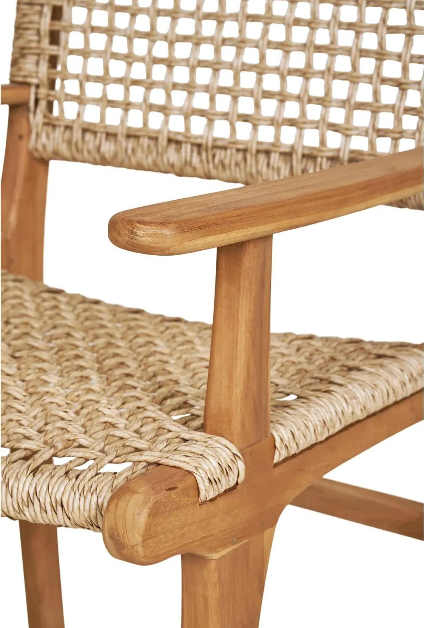 Derby Dining Armchair Set of 2 - Natural, Polyrattan Teak
