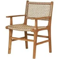Derby Dining Armchair Set of 2 - Natural, Polyrattan Teak