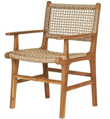 Derby Dining Armchair Set of 2 - Natural, Polyrattan Teak image