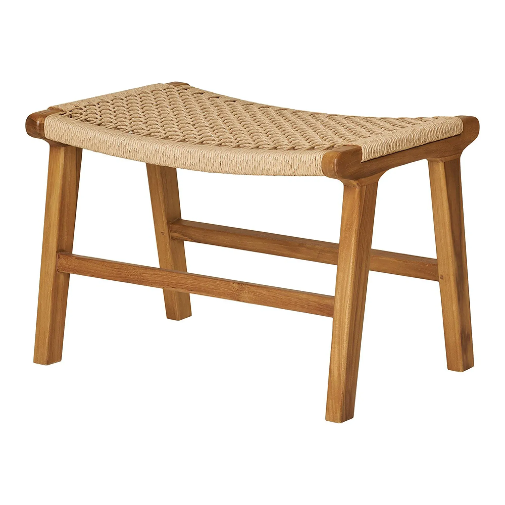 Derby Footstool - Natural, Teak Wood