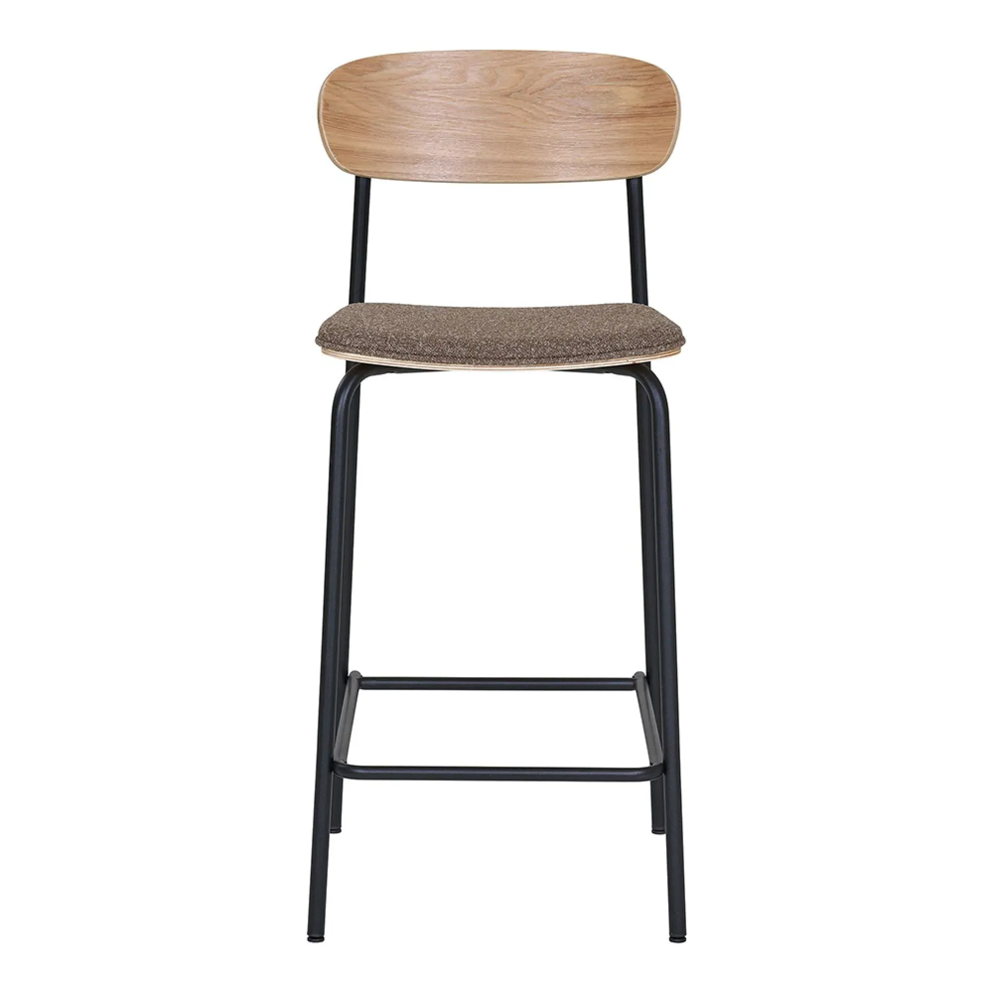 Estepona Barstool with Back - Natural, Ash Wood