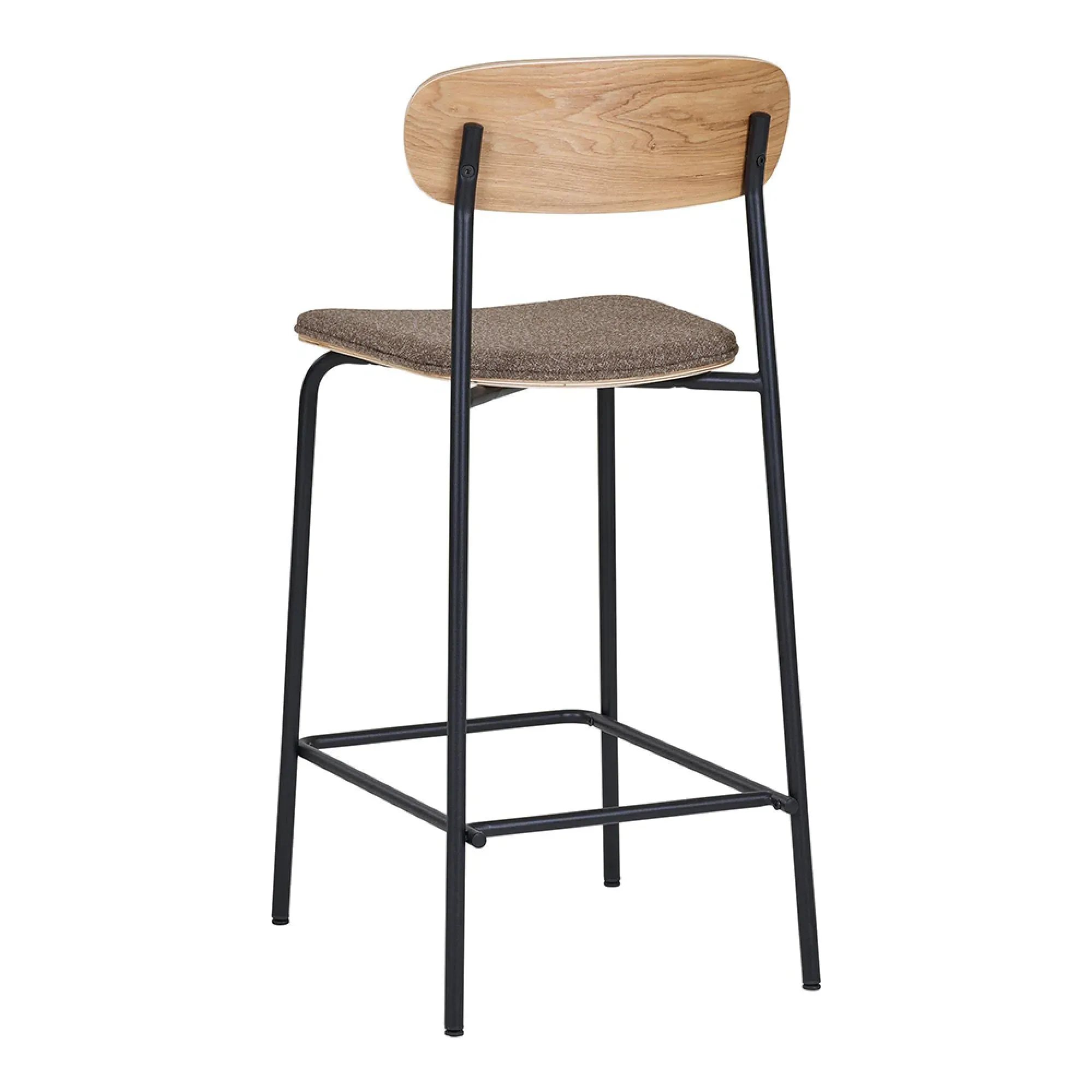 Estepona Barstool with Back - Natural, Ash Wood