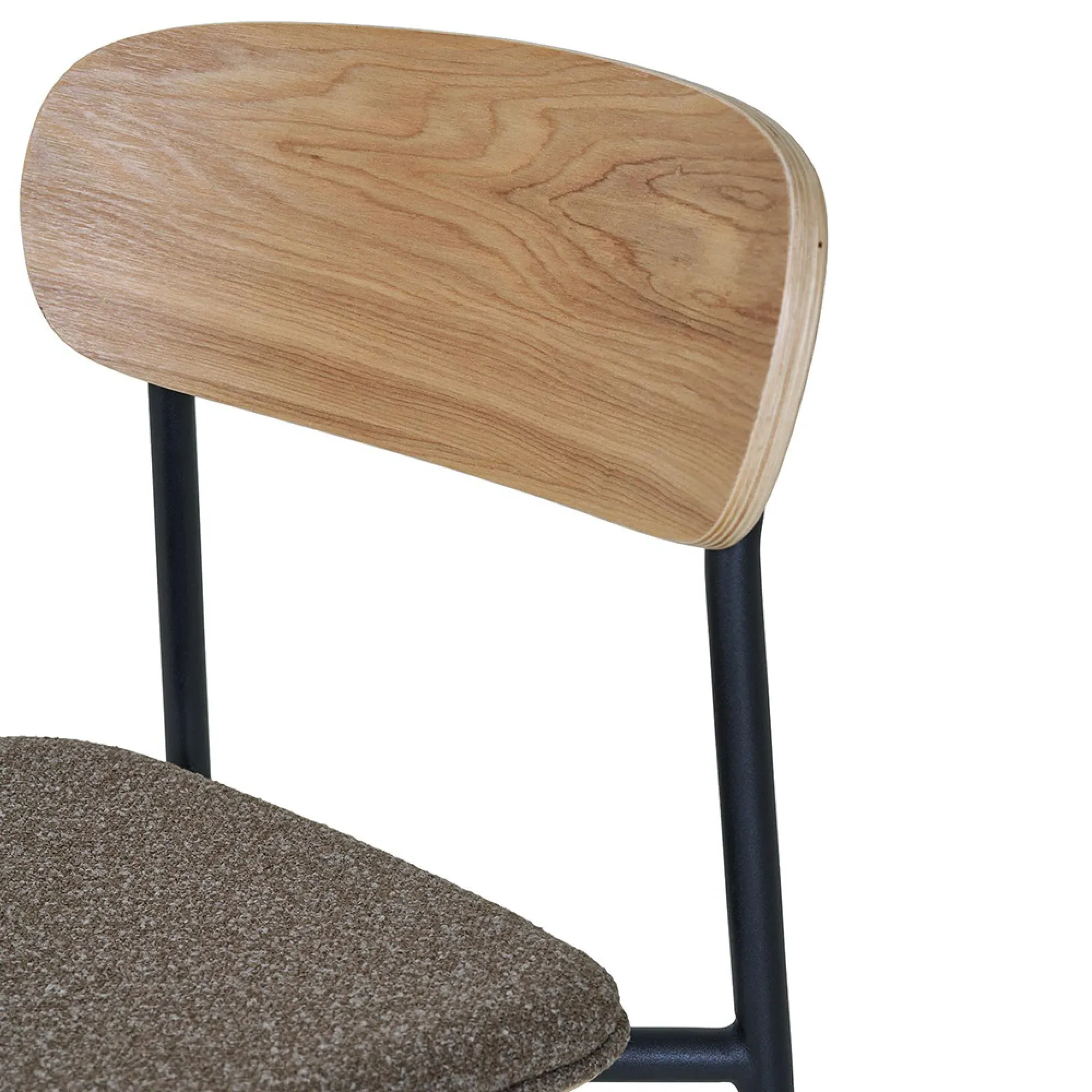 Estepona Barstool with Back - Natural, Ash Wood