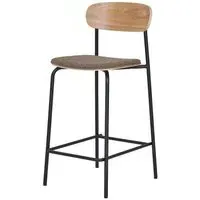 Estepona Barstool with Back - Natural, Ash Wood