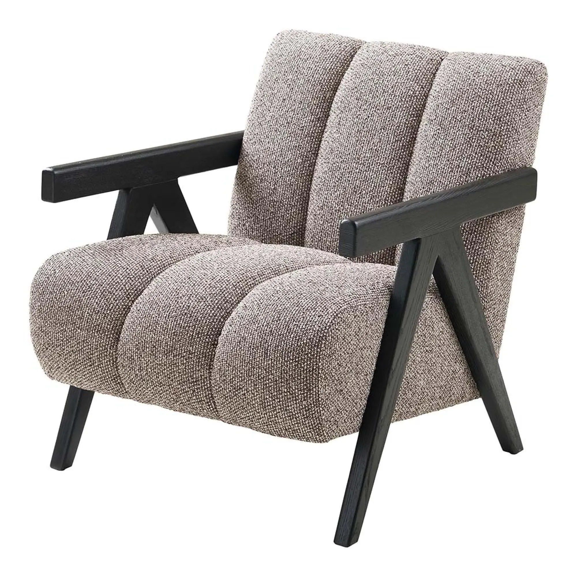 Florence Lounge Armchair - Brown, Fabric