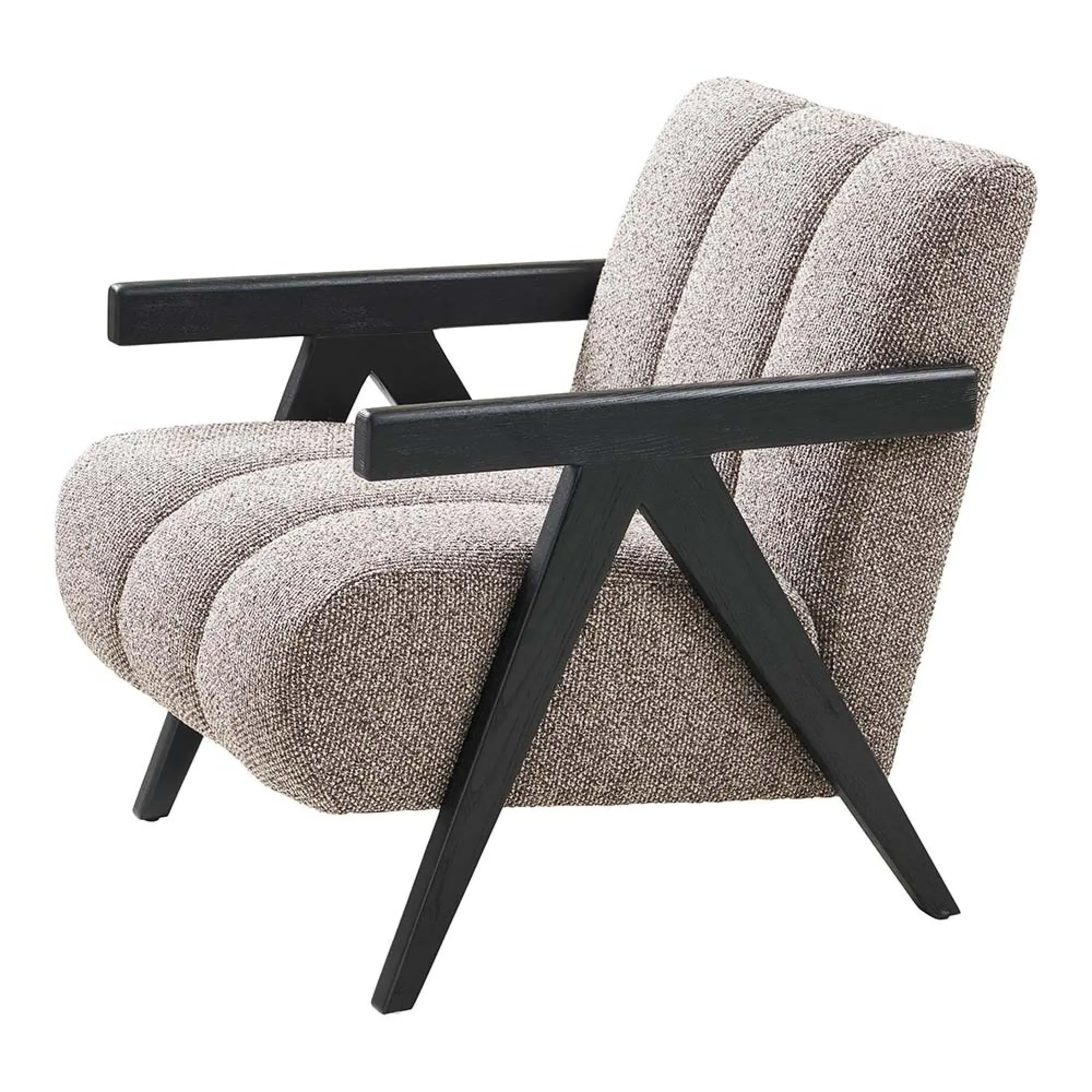 Florence Lounge Armchair - Brown, Fabric