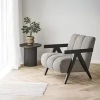 Florence Lounge Armchair - Brown, Fabric