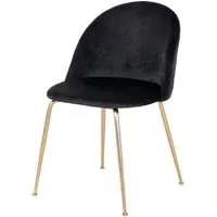 Geneve Dining Chair - Black, Velvet