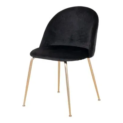 Geneve Dining Chair - Black, Velvet