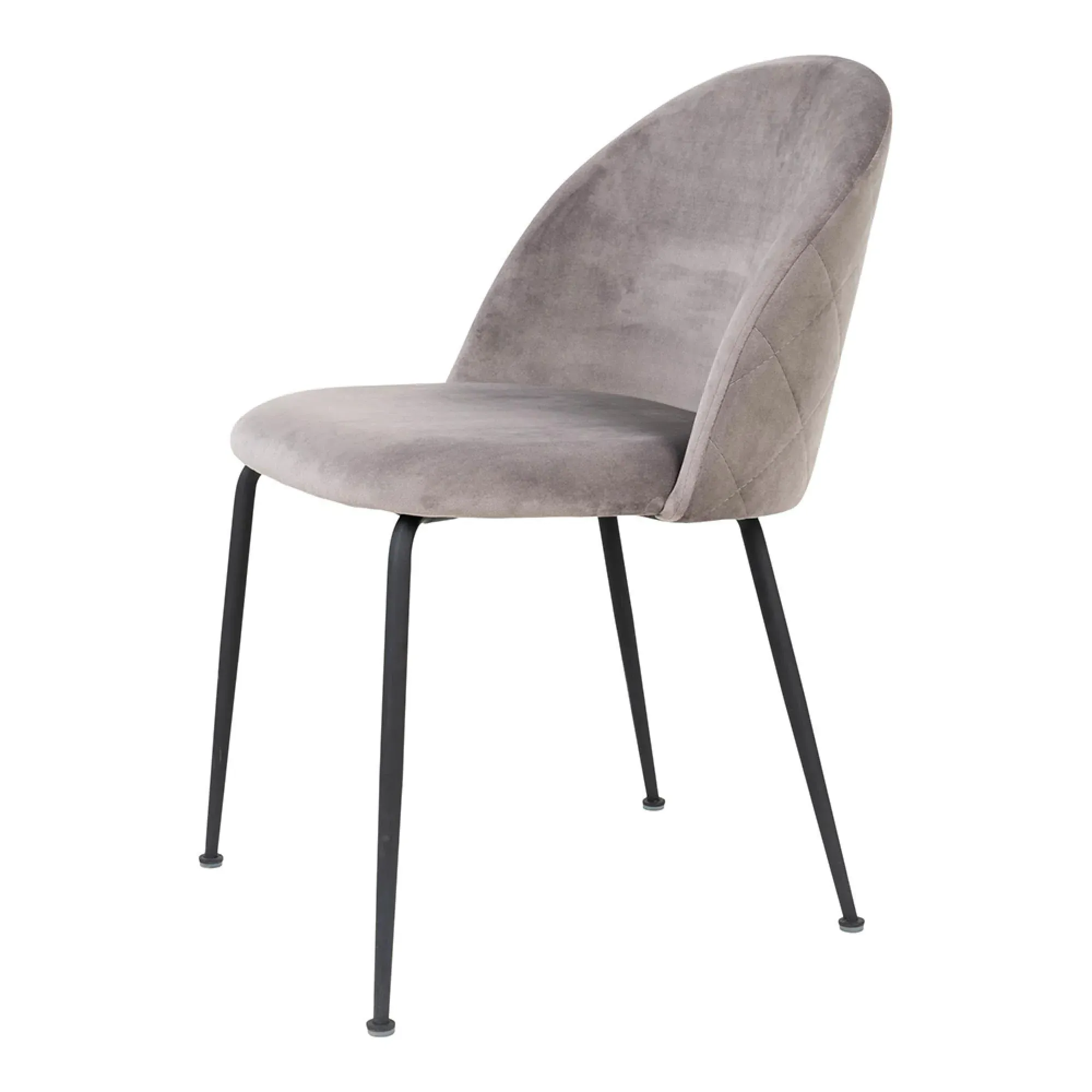 Geneve Dining Chair - Grey, Velvet