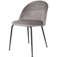 Geneve Dining Chair - Grey, Velvet