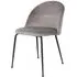 Geneve Dining Chair - Grey, Velvet