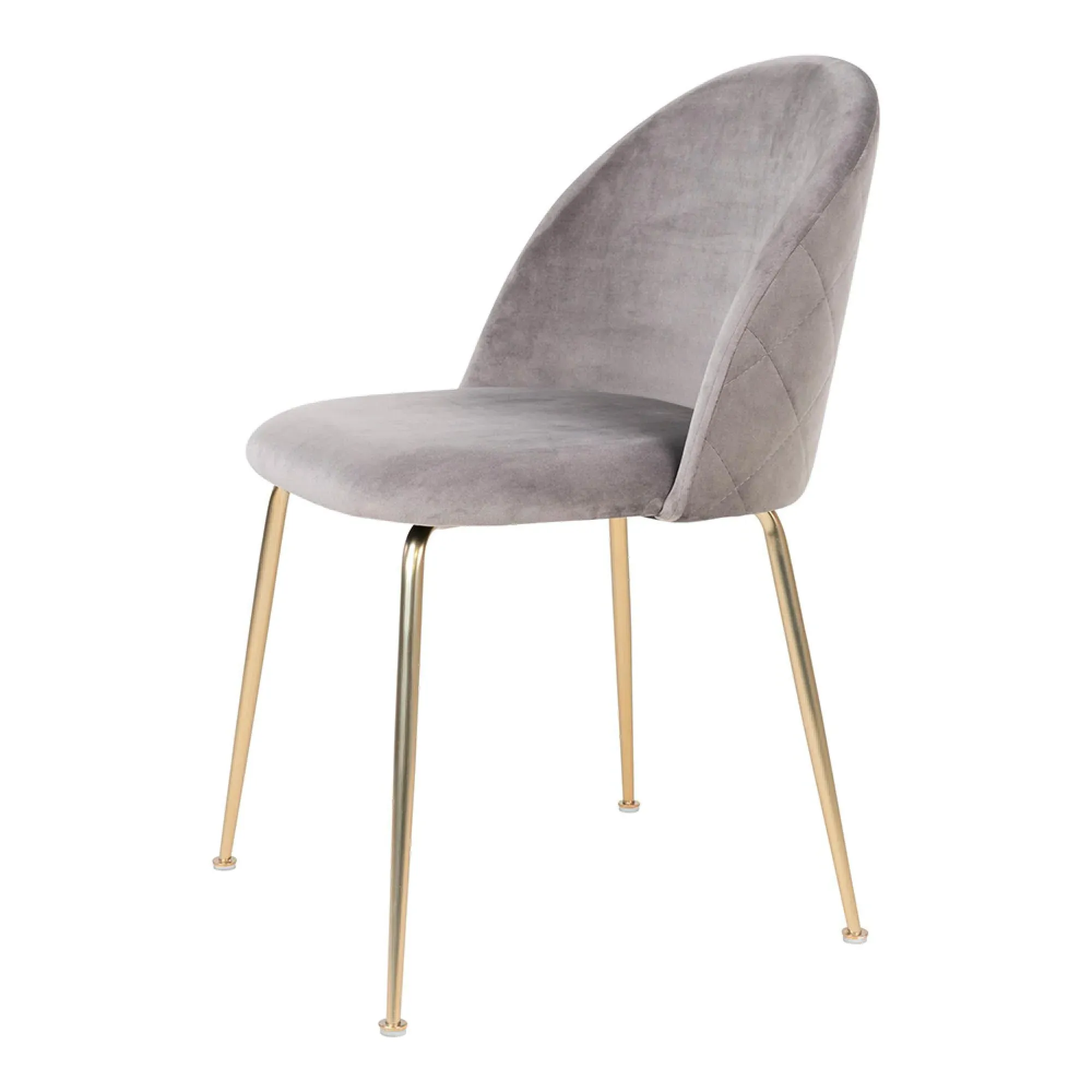 Geneve Dining Chair - Grey, Velvet