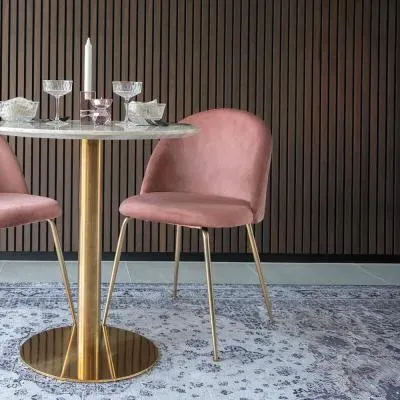 Geneve Dining Chair Set of 2 - Rose, Velvet image