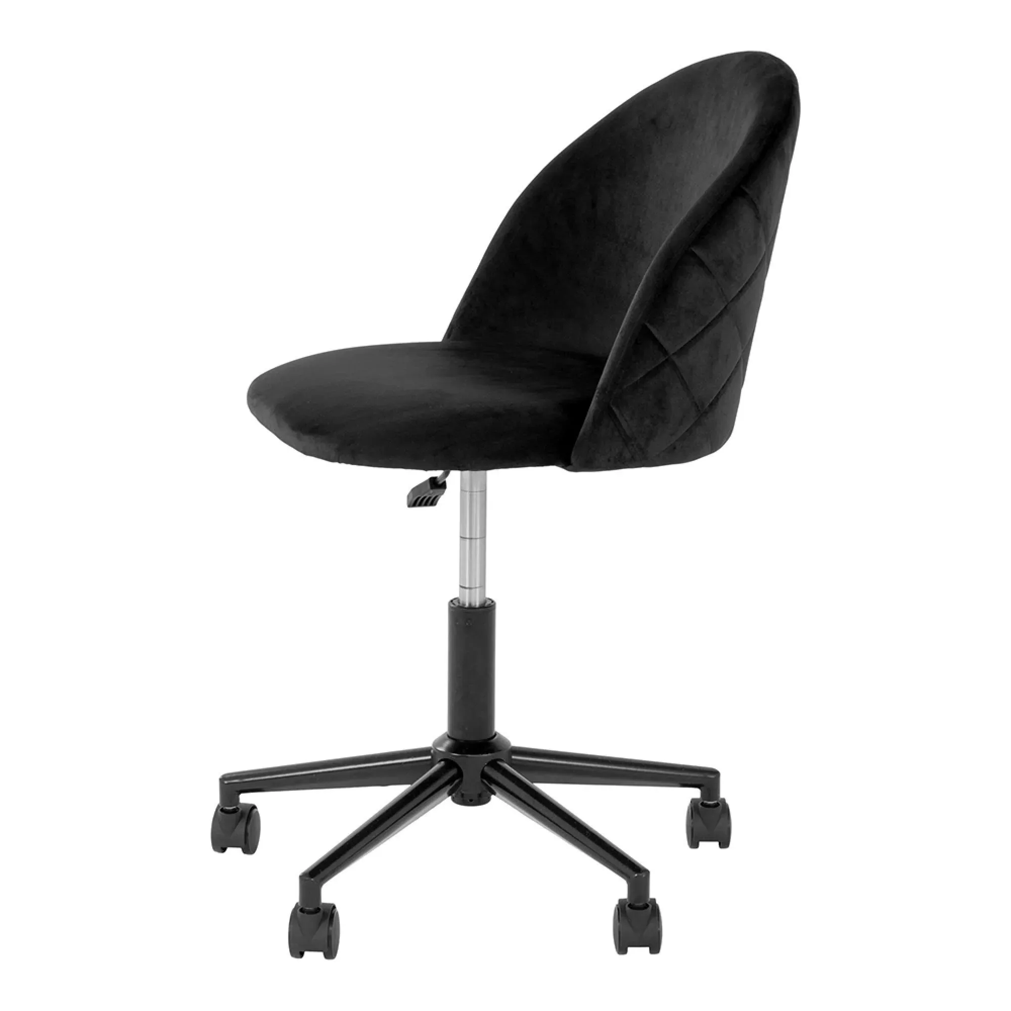 Geneve Swivel Office Chair - Black, Velvet