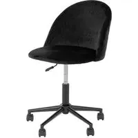 Geneve Swivel Office Chair - Black, Velvet