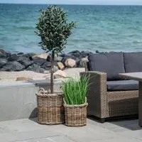 Gili Kubu Basket Set of 2 - Natural, Rattan