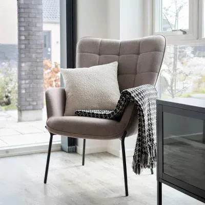 Glasgow Accent Armchair - Stone, Fabric image