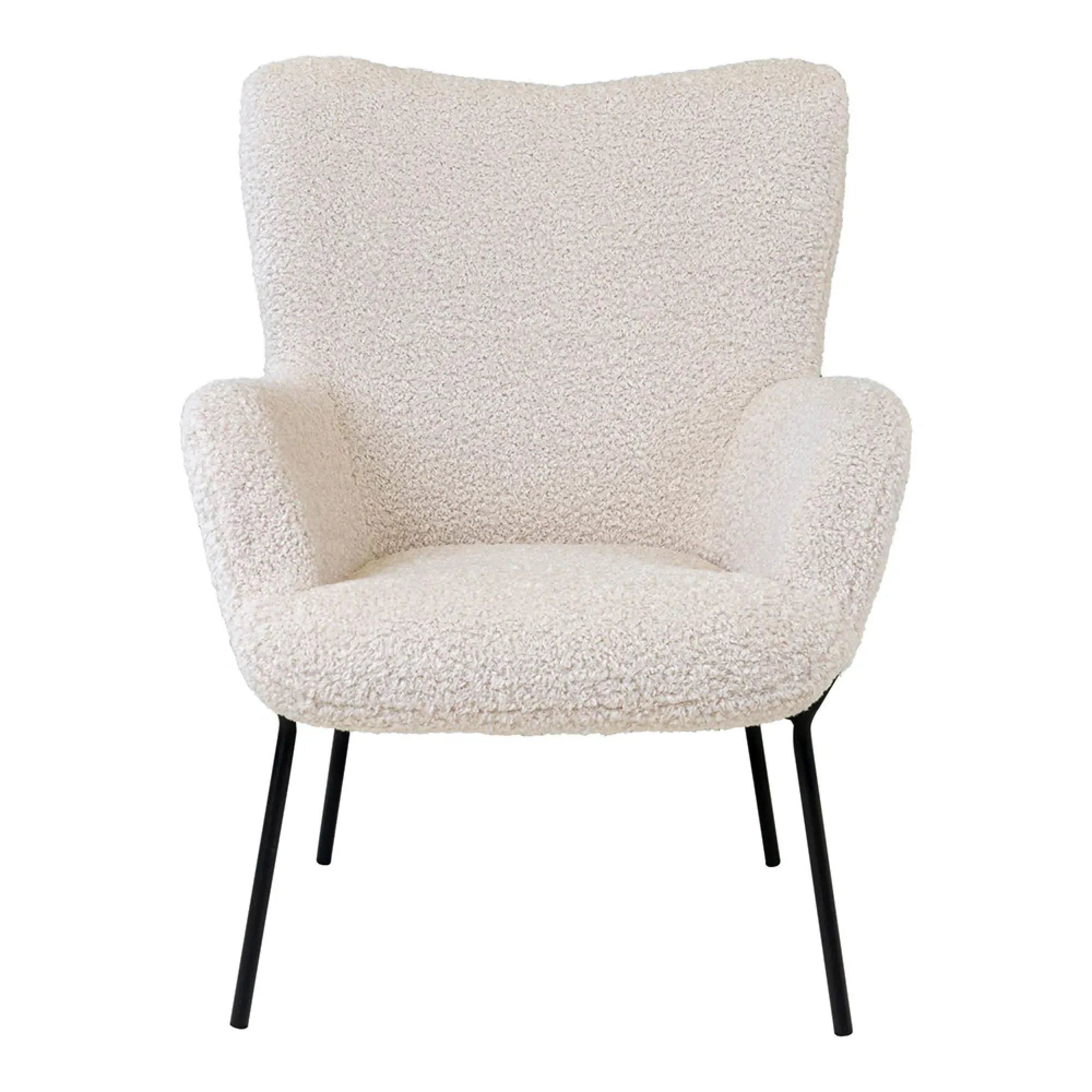 Glasgow Armchair - White, Faux Lambskin