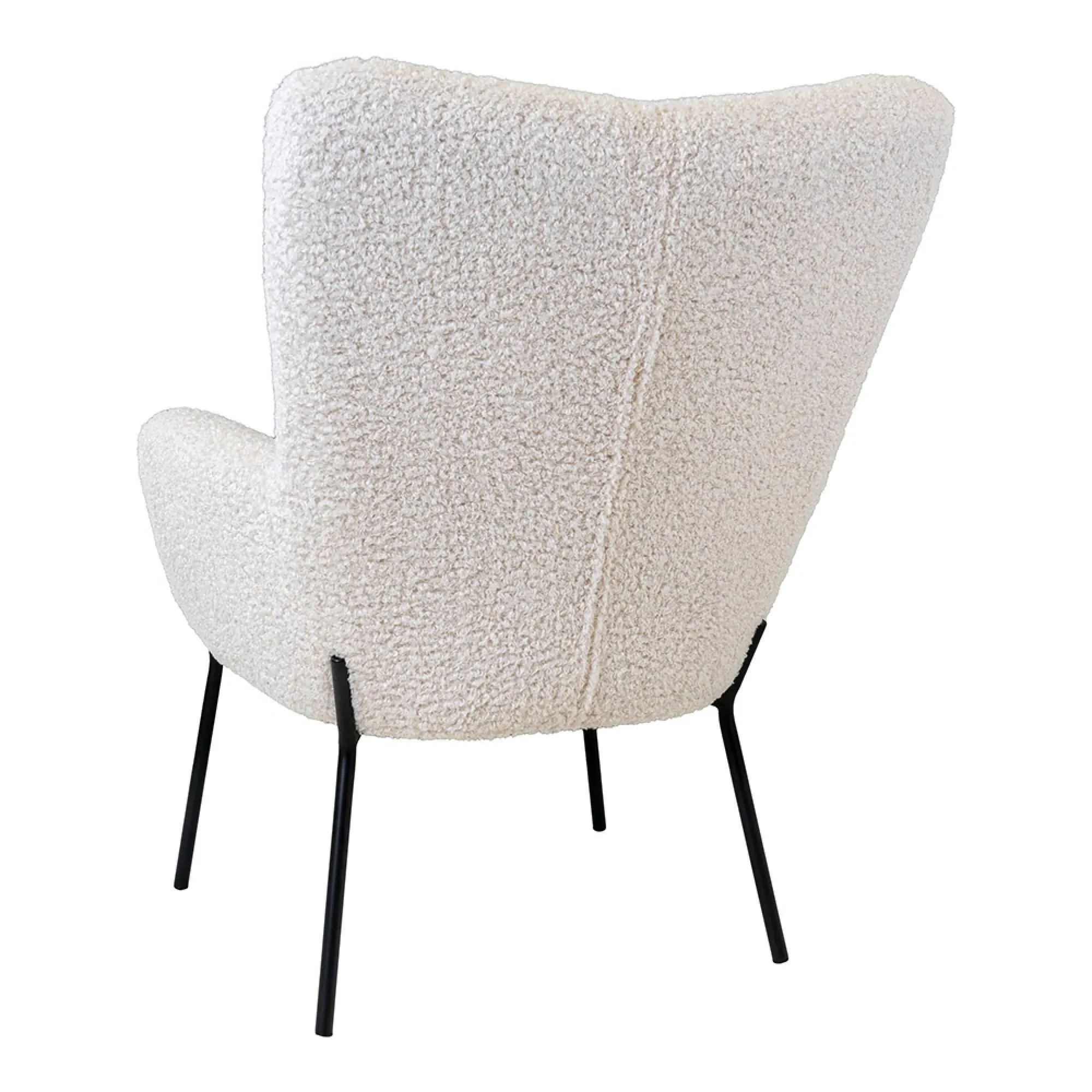 Glasgow Armchair - White, Faux Lambskin