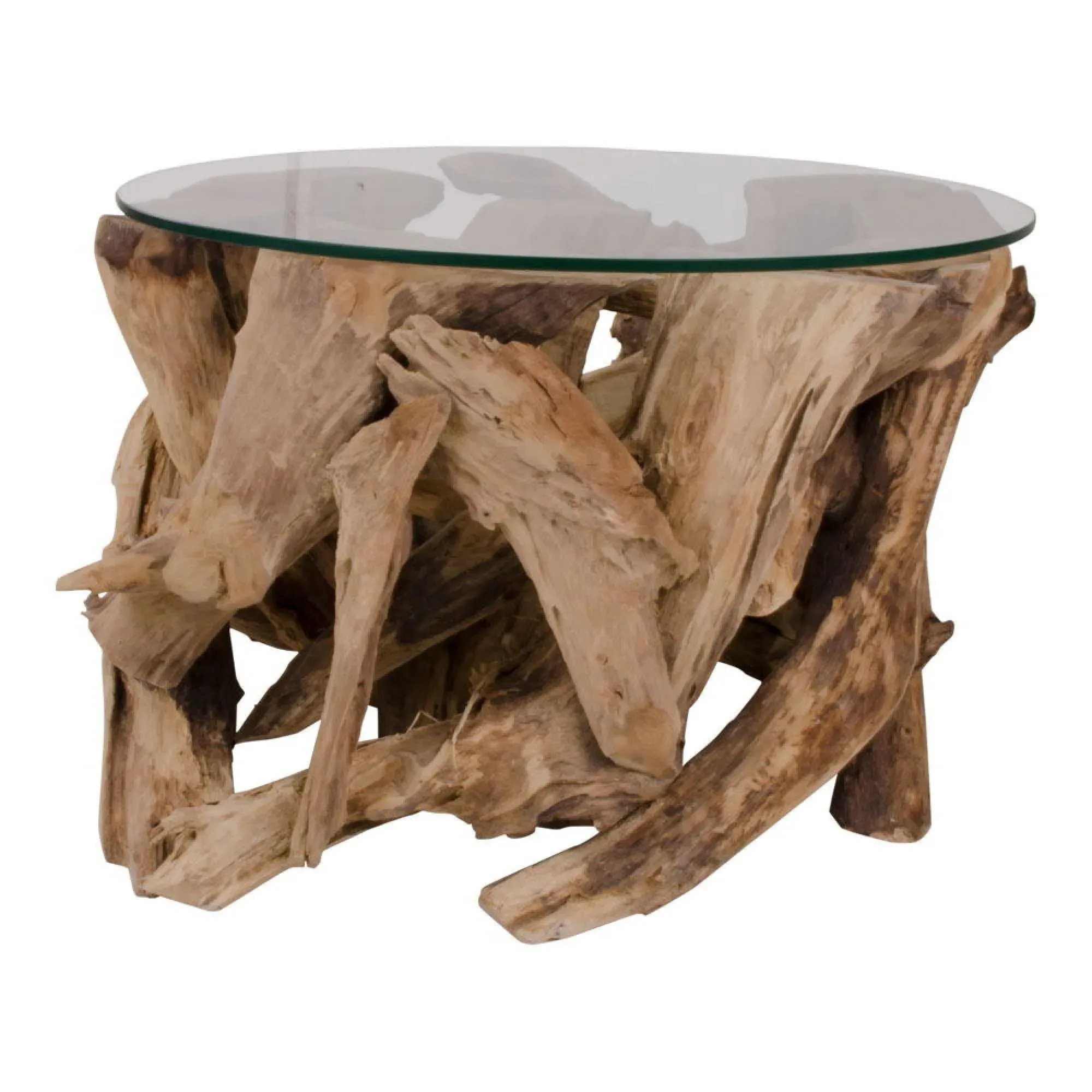 Grand Round Coffee Table - Natural, Teak Root