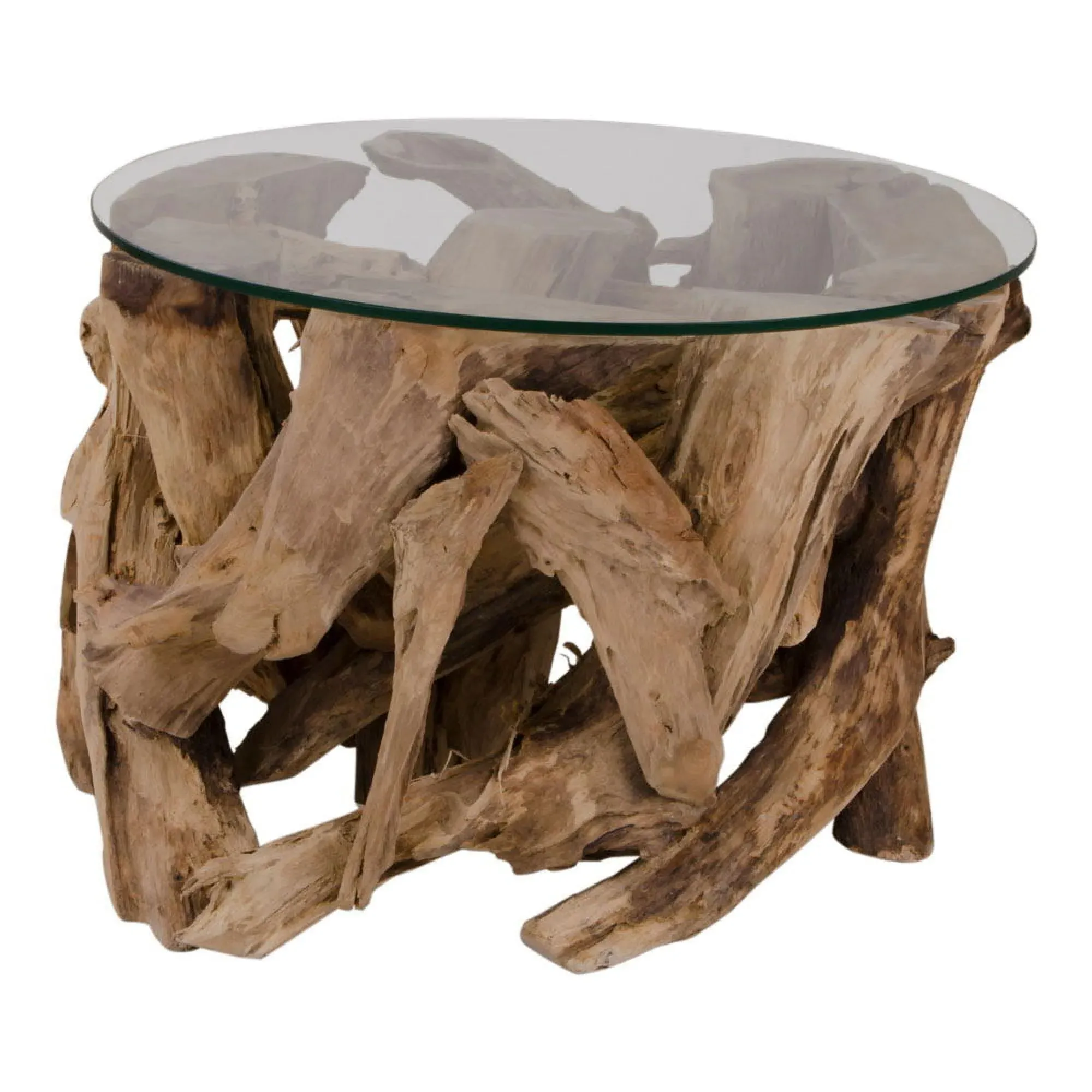 Grand Round Coffee Table - Natural, Teak Root