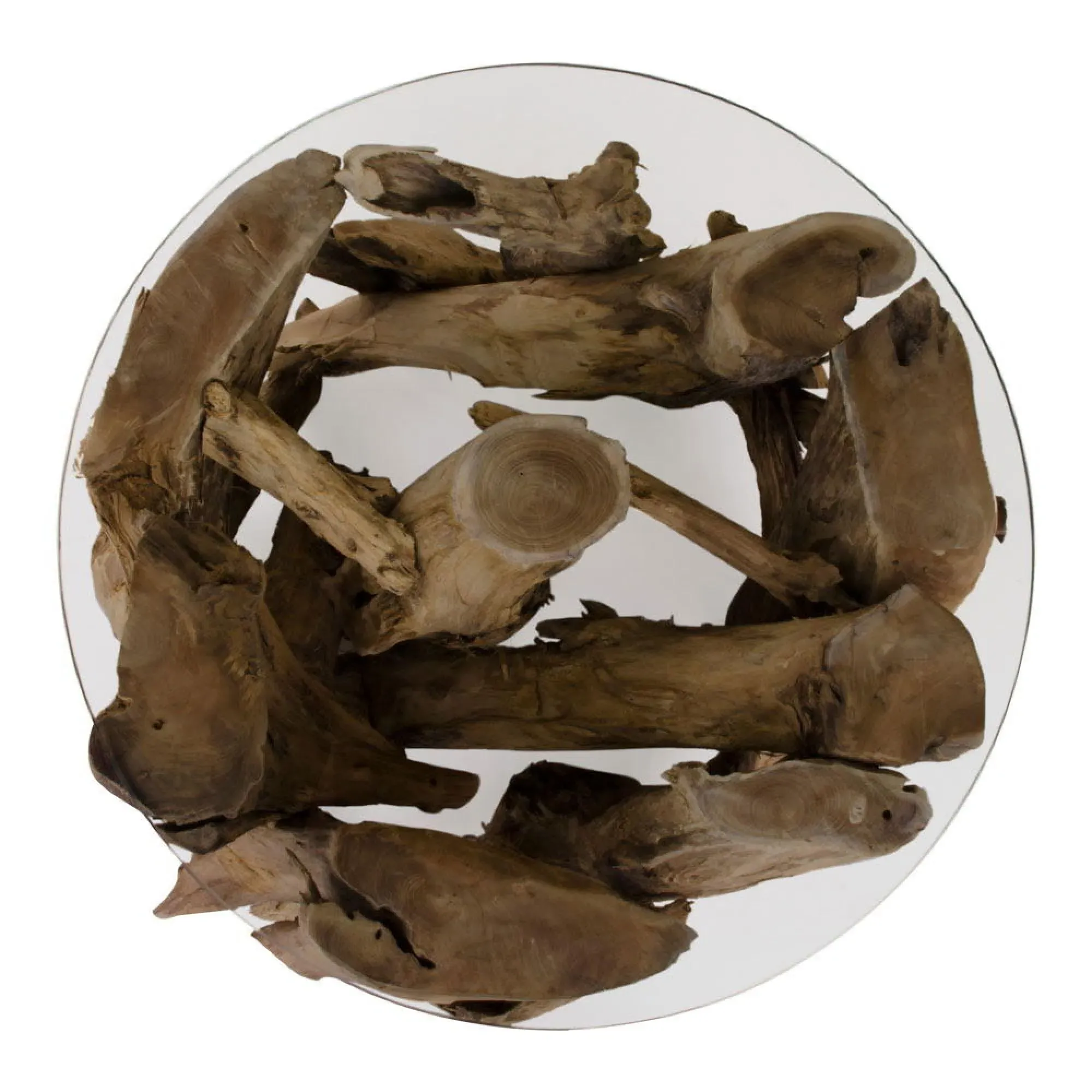 Grand Round Coffee Table - Natural, Teak Root