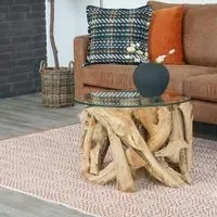 Grand Round Coffee Table - Natural, Teak Root