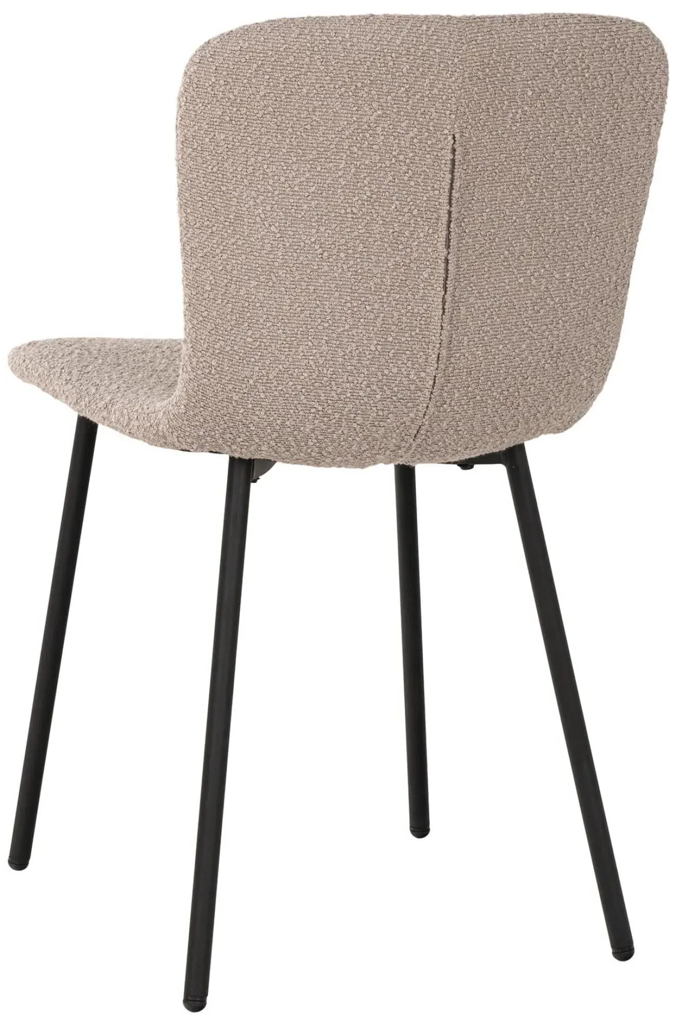Halden Dining Chair - Beige, Boucle Fabric