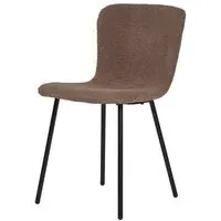 Halden Fabric Dining Chair - Dark Brown