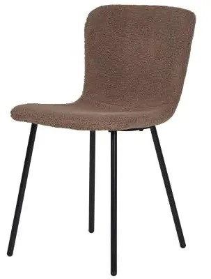 Halden Fabric Dining Chair - Dark Brown