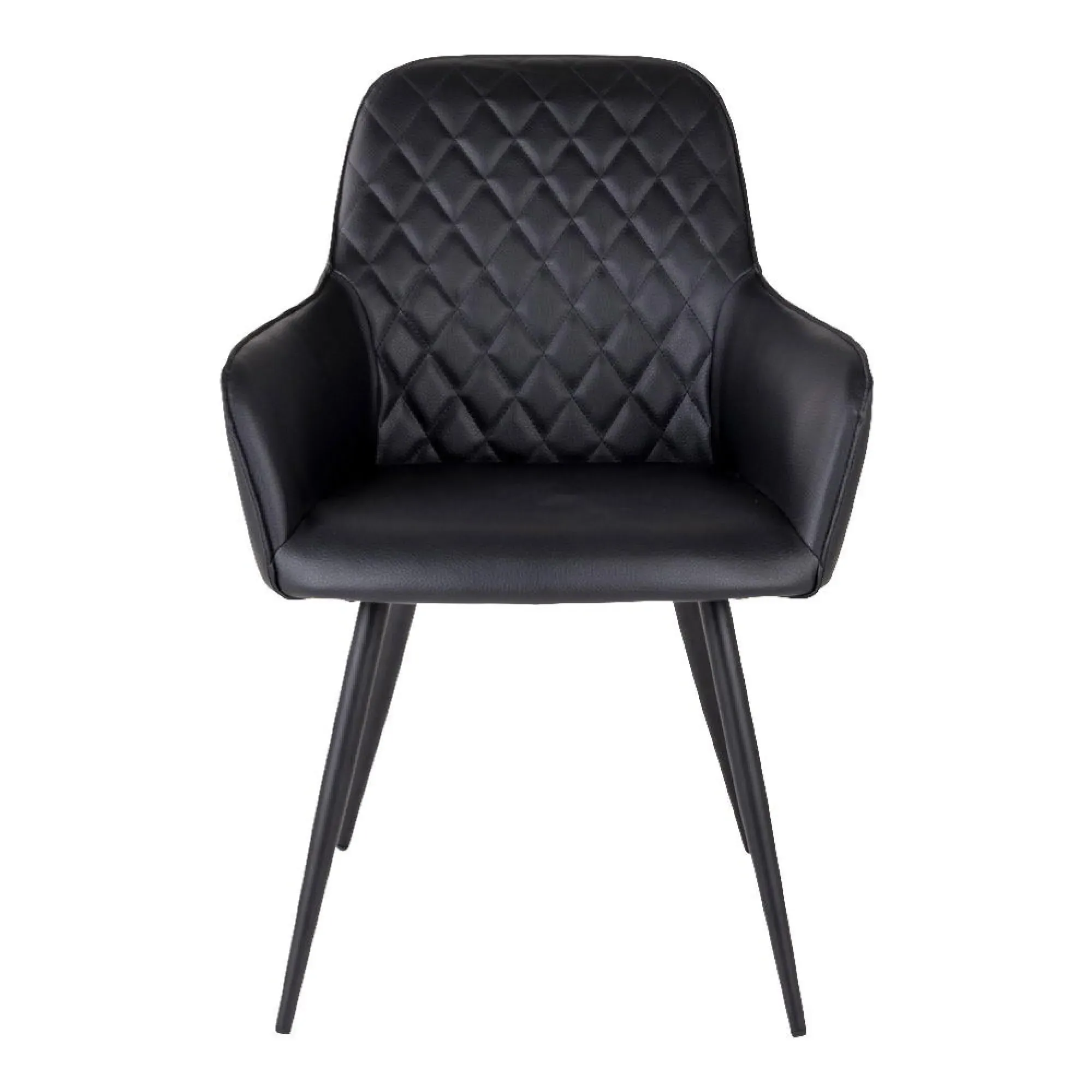 Harbo Dining Chair - Black, Faux Leather